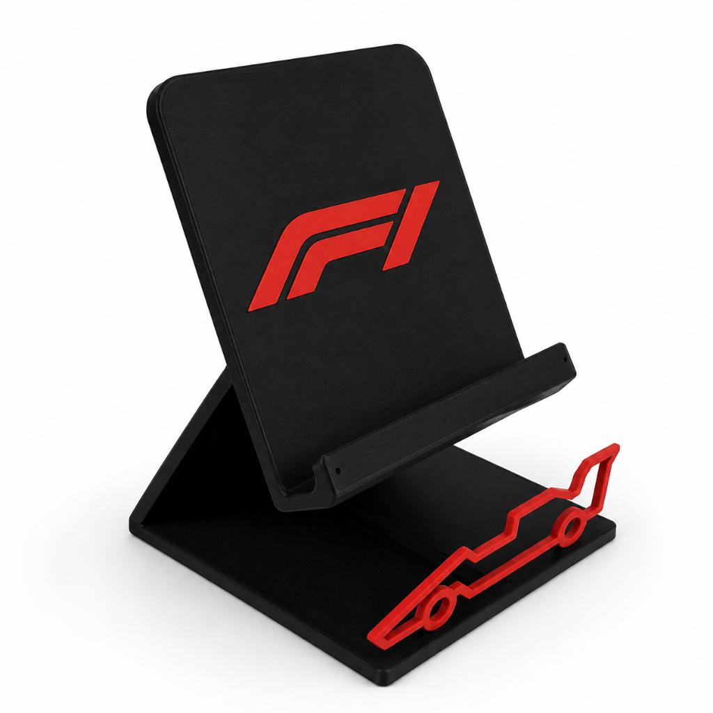 Suporte Celular 3D Fórmula 1 com Passagem de Cabo – Decoração Automobilismo F1