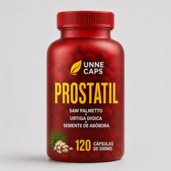 Próstatil Natural – Saw Palmetto + Urtiga + Abóbora – 120 Cápsulas
