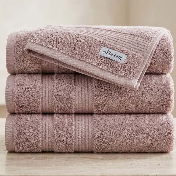 Kit de 3 Toalhas de Rosto Aura Rosa Boreal | 100% Algodão Altenburg