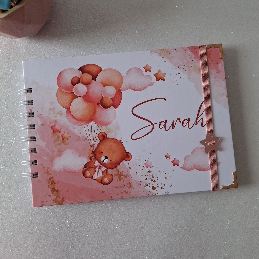 Caderno de Mensagens Chá de Bebê Ursinha Baloeira