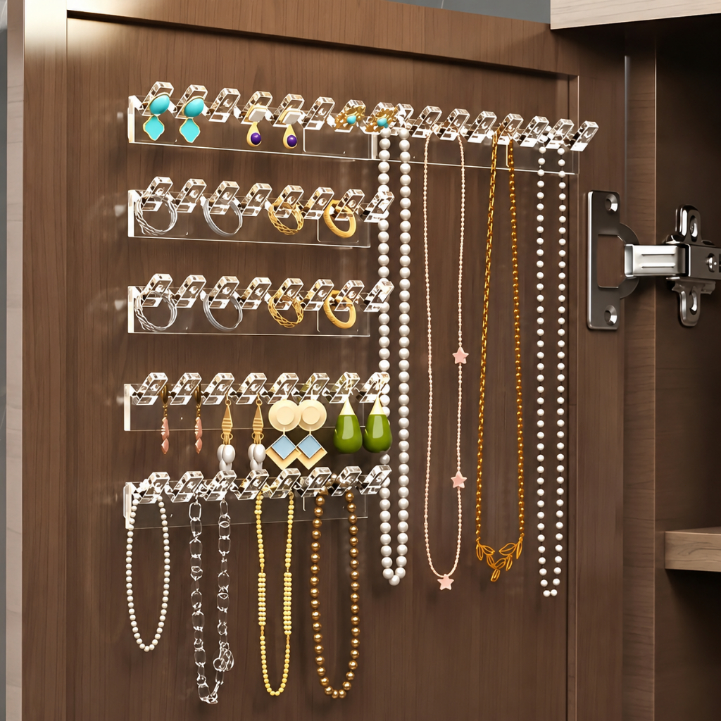 Kit3/2/1 Organizador de Joias Bijuterias Parede Suporte para Colares Pulseiras Fita Dupla Face