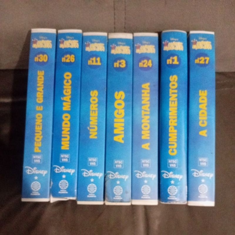 Fita vhs Disney  Magic English lote com 7 unidades