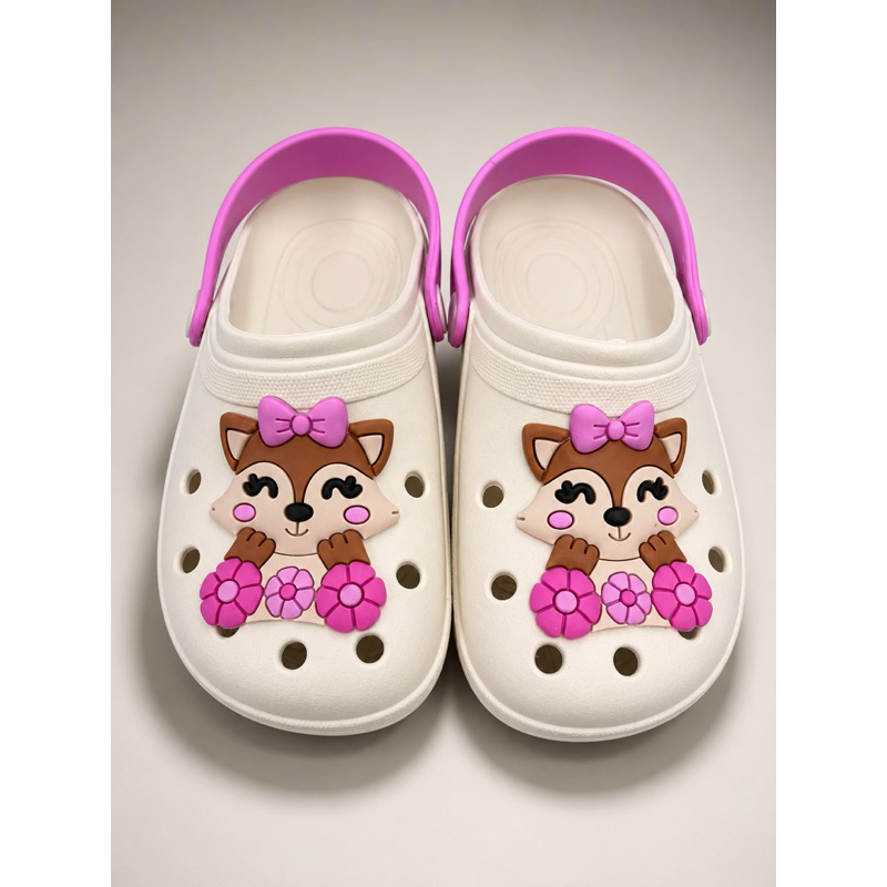 Sandalia Infantil Menina Raposinha Rosa – Sandália Babuche Infantil Feminina Leve Confortável Antiderrapante