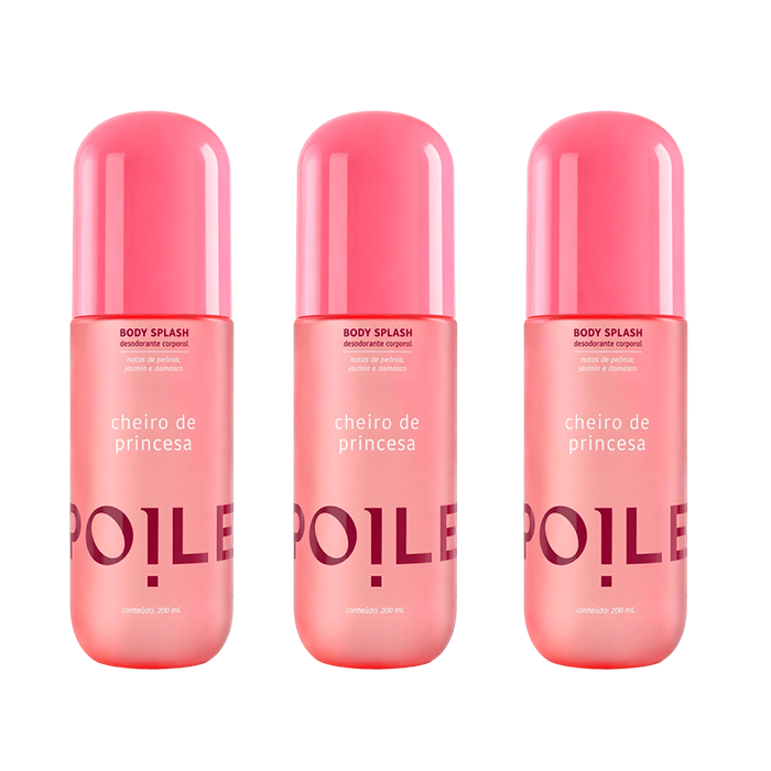 3x Body Splash Cheiro De Princesa - Spoiler