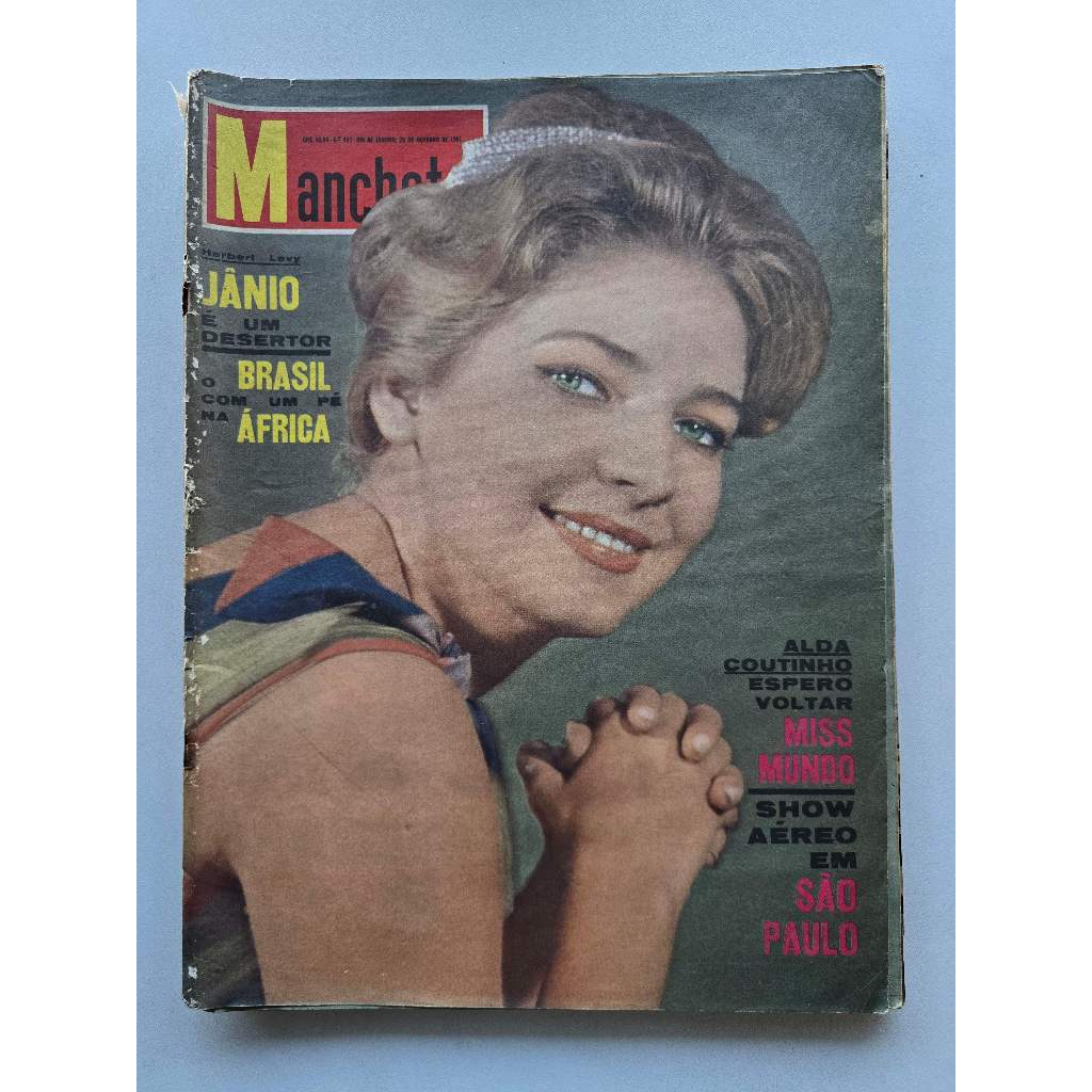 Revista Manchete Nº 497 - Out/1961 - Miss Mundo Alda Coutinho / Mané Garrincha