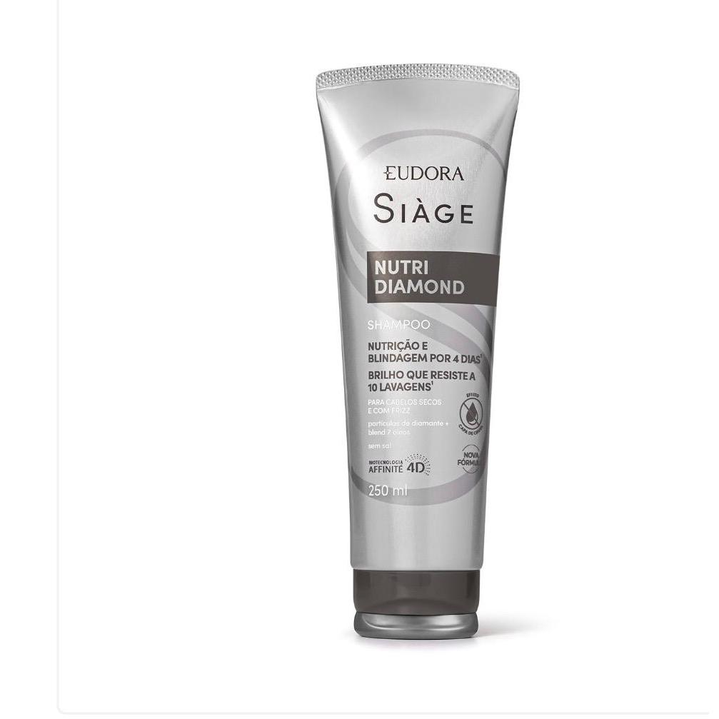 SHAMPOO EUDORA SIÁGE NUTRI DIAMOND 250ML NUTRIÇÃO BLINDAGEM ANTIFRIZZ