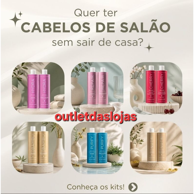 Kit Shampoo  e condicionadr Jacques Janine Shampoo 450ml + Condicionador 440ml fortalece, Hidrata e Brilho Natural