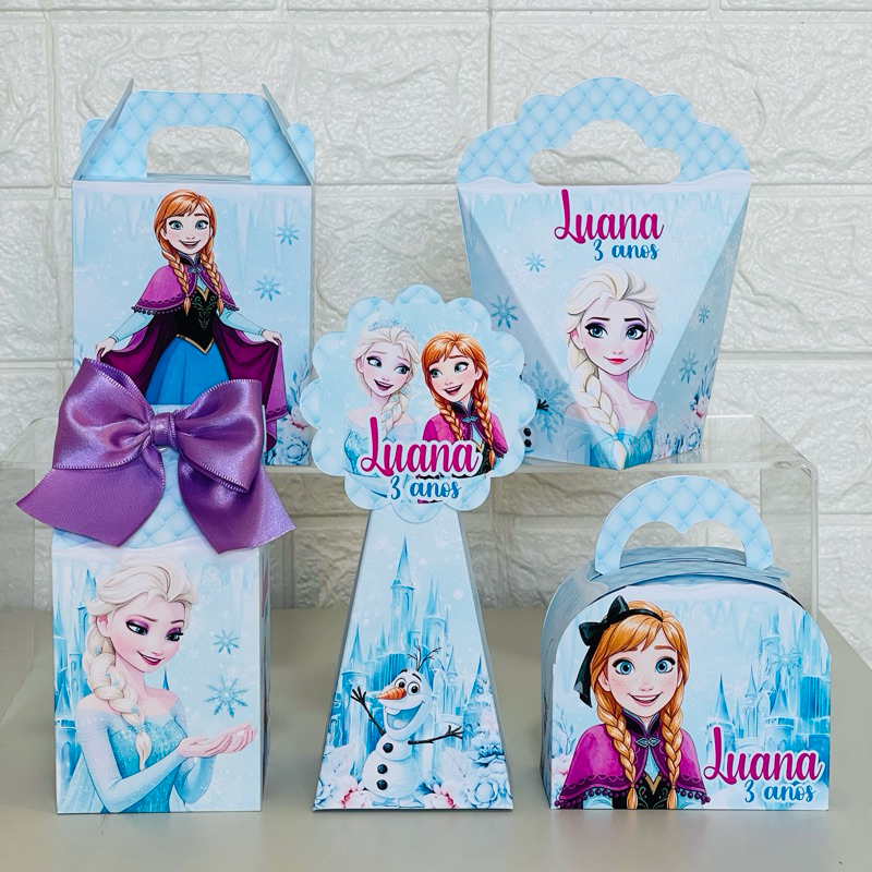 Kit caixas personalizadas FROZEN, kit festa Frozen, mimos, lembrancinhas (pegue e monte)