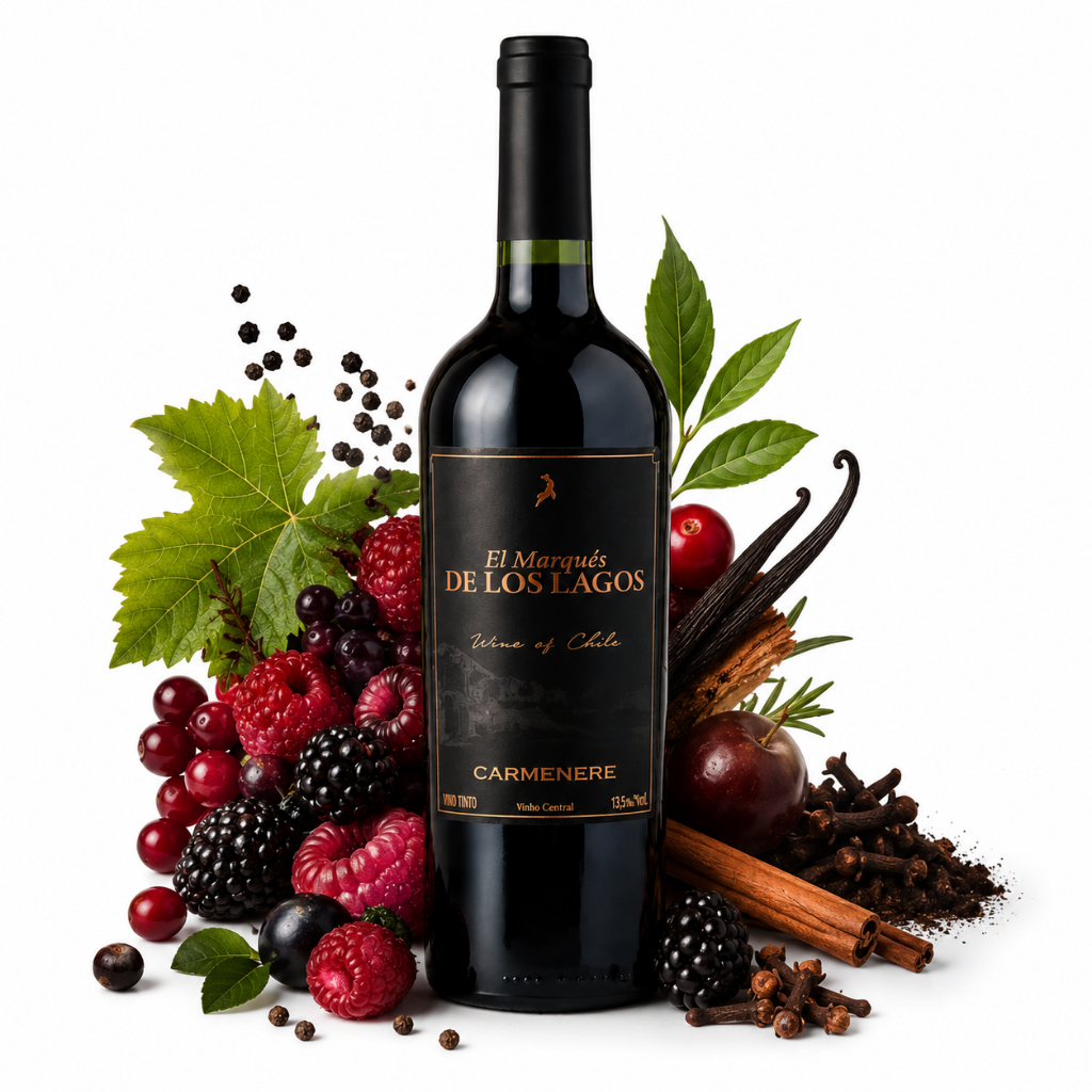 Vinho Chileno El Marques De Los Lagos Carmenere Tinto 750ml