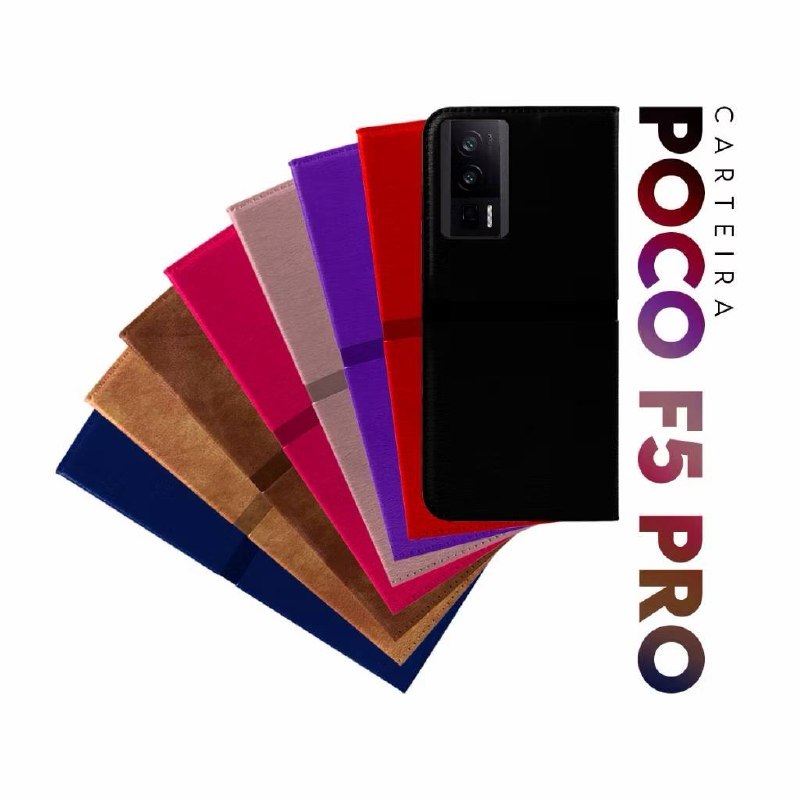 Capa de carteira flip cover POCO F5 PRO