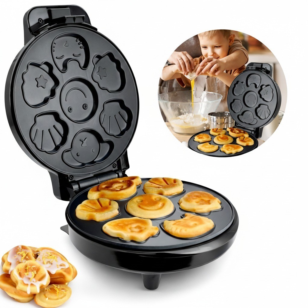 Máquina De Fazer Bolinho Cake Mini Waffle Bichinhos Elétrica 110v Envio Imediato APENAS 110V