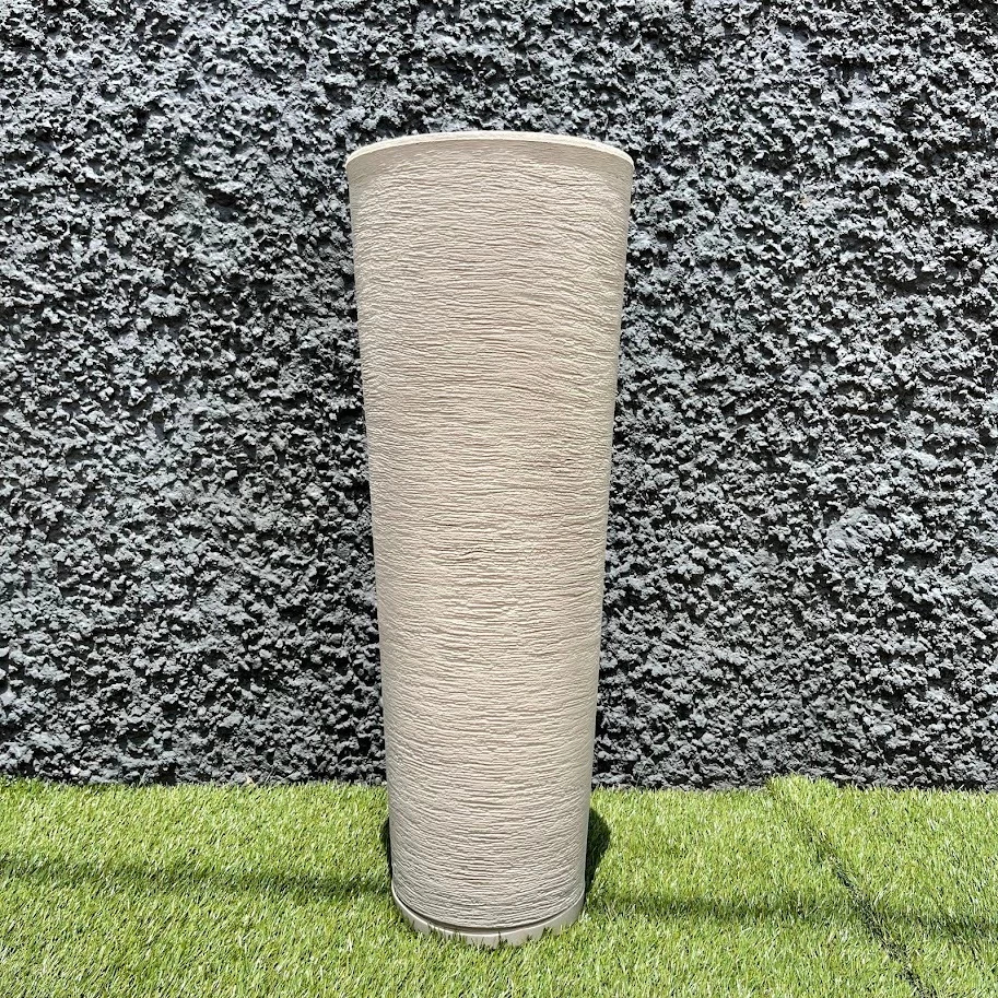Vasos de polietileno para plantas decorativo Coluna Texturada Ibiza