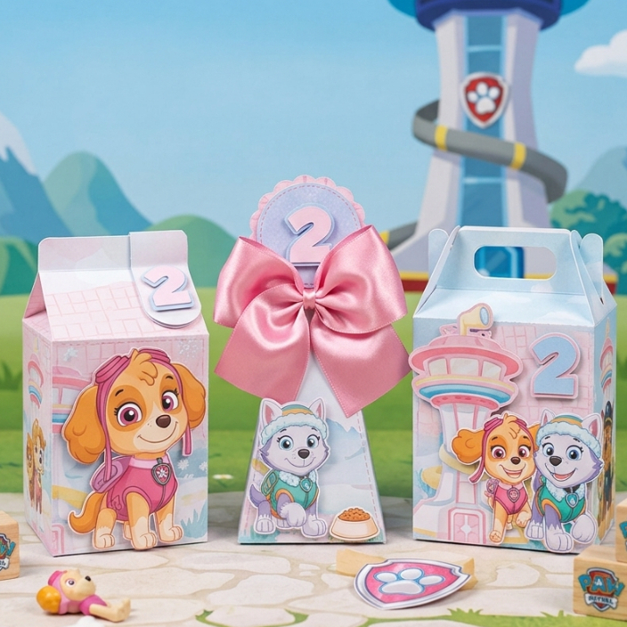 Kit Festa Personalizado SKYE E EVEREST - PATRULHA CANINA 15/30/42/60 Pç | Lembrancinha | Aniversário