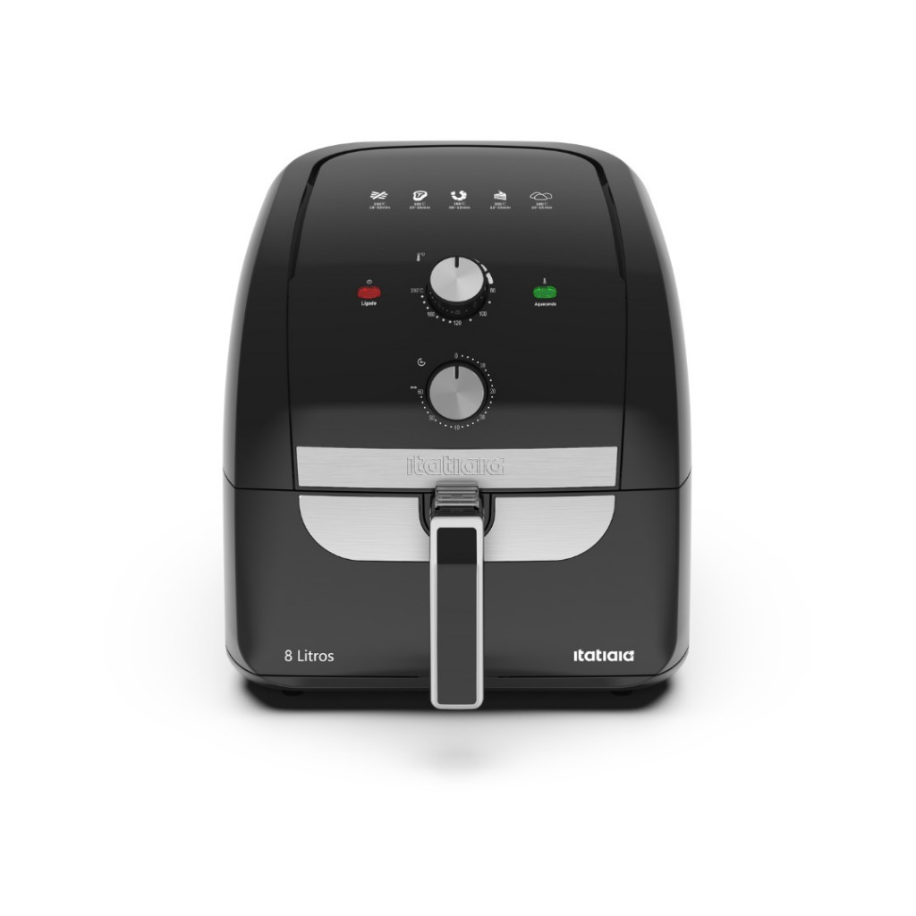 Air Fryer Forno Itatiaia 8L 127V Sem Óleo 200°C Timer 60 Min Grande Capacidade