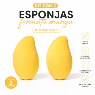 Esponja Facial Em Formato De Manga com 02 Unidades ou 01 Unidade