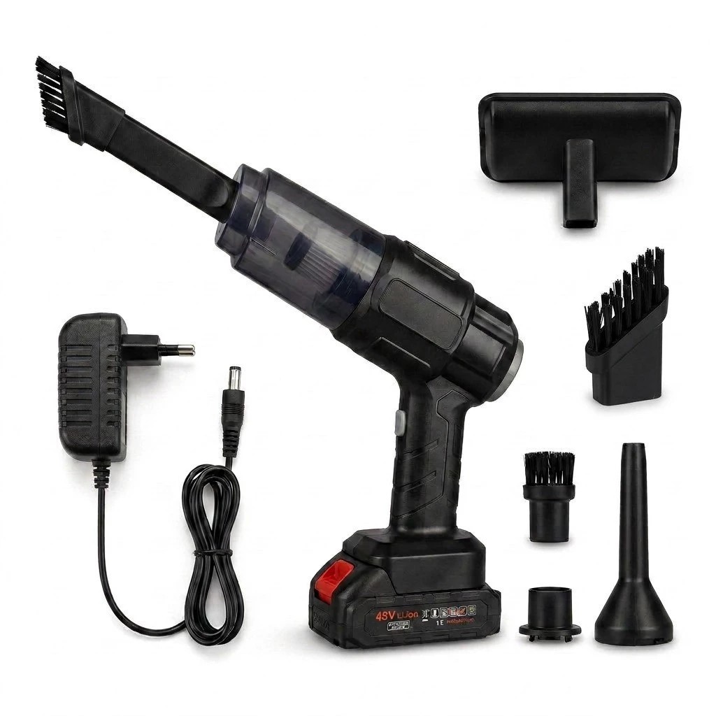 Imagem Aspirador De Pó Para Carro Sem Fio 48V - 3000mAh / 30W Recarregável De Alta Potência