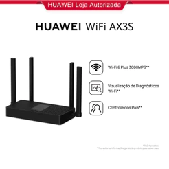 HUAWEI WiFi AX3S Roteador, Wi-Fi 6+ | 3000Mps, Visualização de Diagnósticos WI-Fi, Controle dos Pais