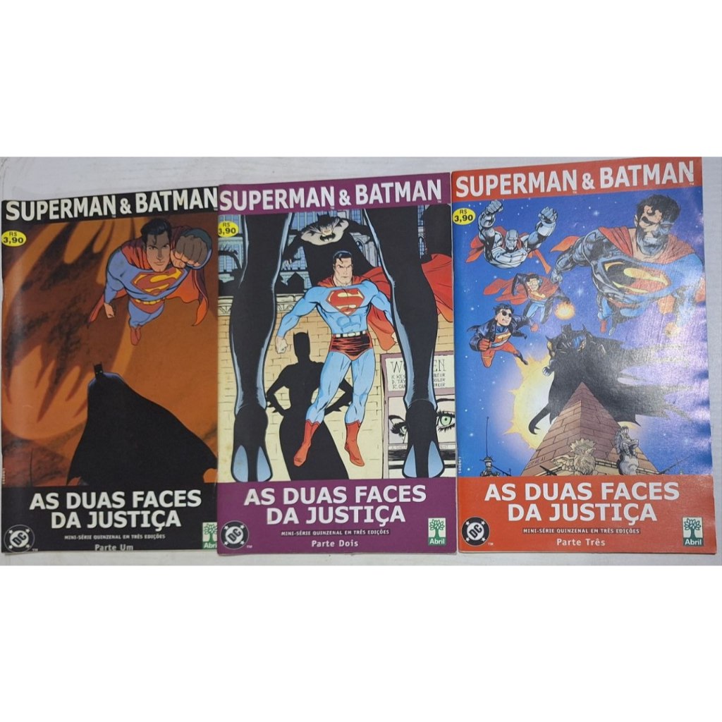 📚 Superman & Batman – As Duas Faces da Justiça | Coleção Completa (3 Edições) | Abril