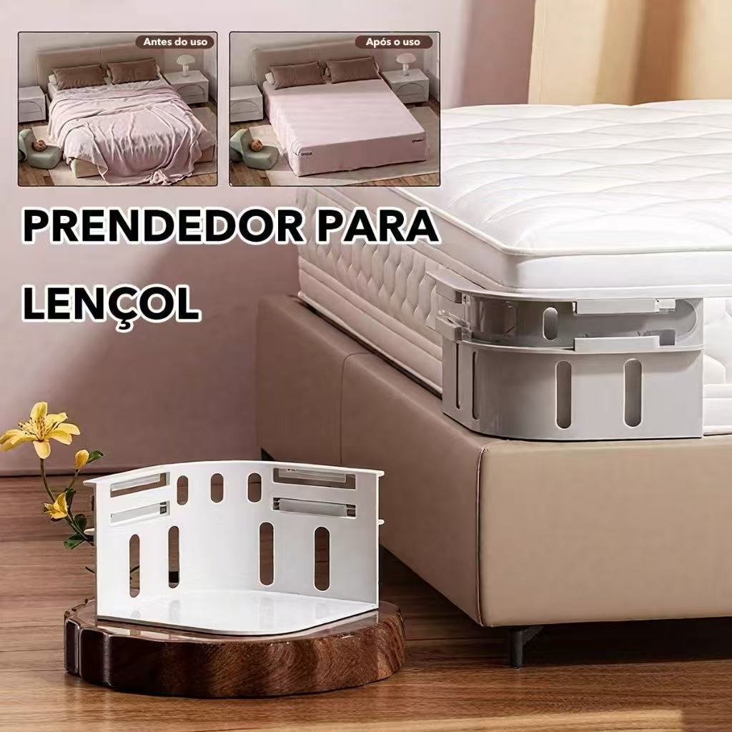 Fixador para Lençol 4PCS | Cama Mais Organizada, Lençol Sempre Firme e Sem Enrolar