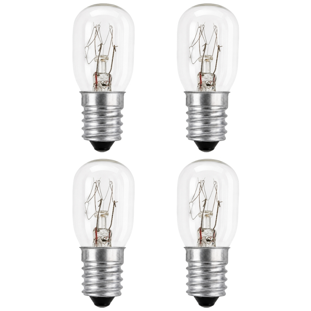 Kit 4 Mini Lâmpadas Incandescentes E14 127V 15W Tubular para Geladeira Refrigerador Bestfer