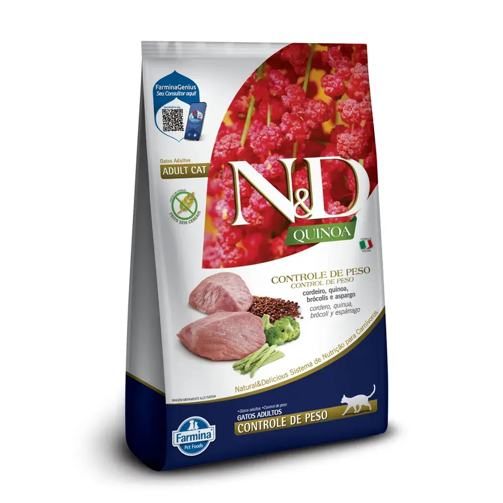 Ração N&D Quinoa Gatos Adultos Controle de Peso 1,5kg