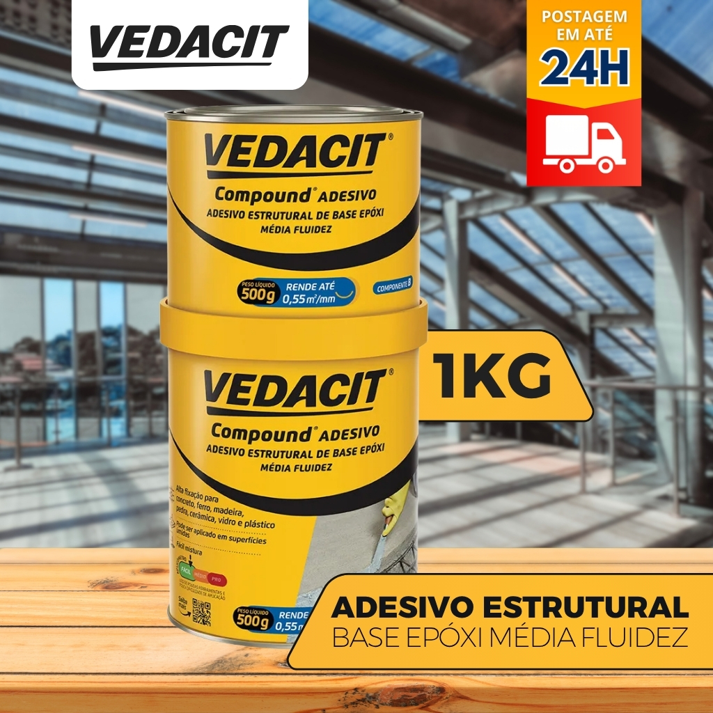 Adesivo Epoxi Compound TIX (Lata 1 kg) - VEDACIT