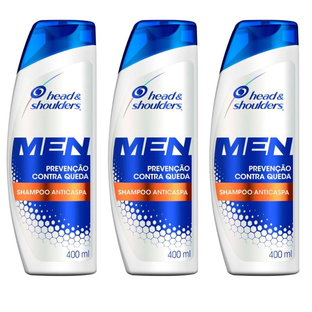 Kit 3 Shampoo Anticaspa Antiqueda 400ml Head & Shoulders