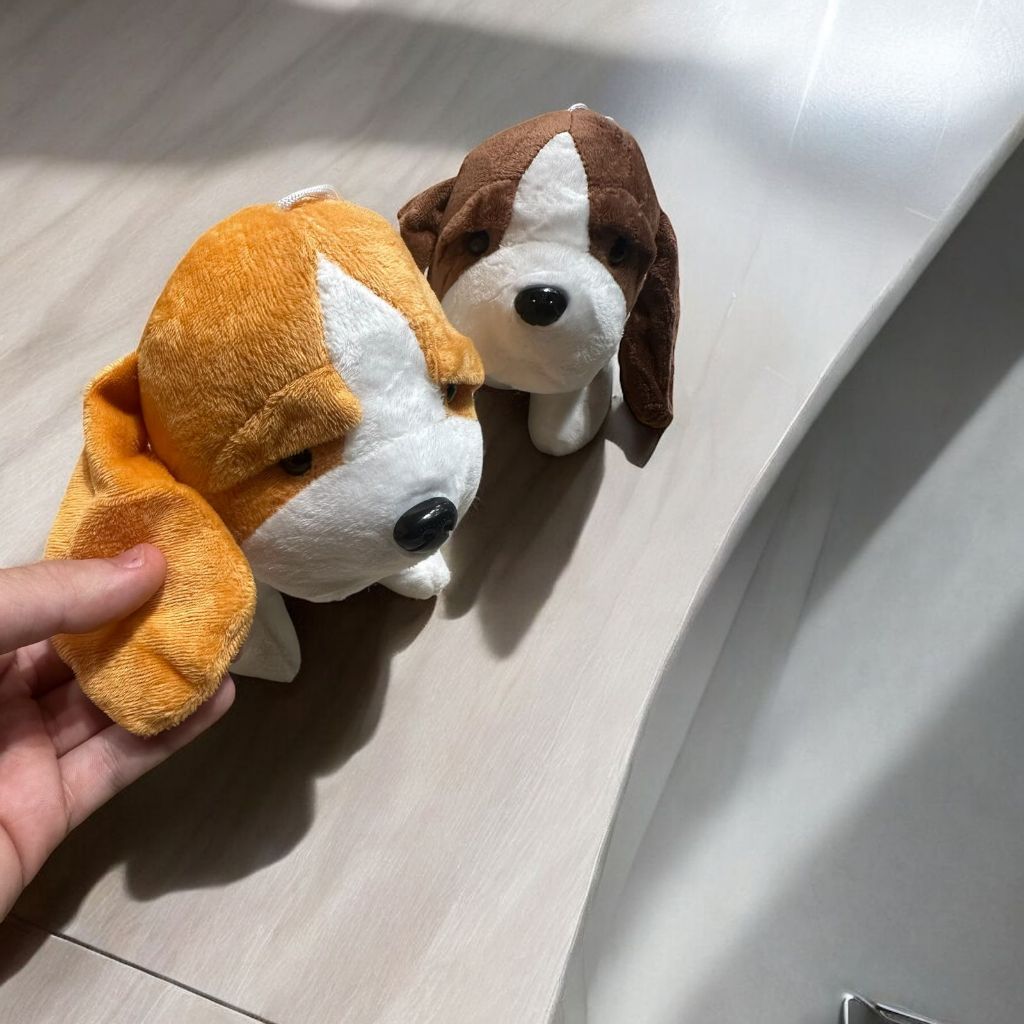 Cachorrinho Pelucia Orelha Caida Realista Antialergico Boneco de Pano Dormir Crianca Enfeite Quarto