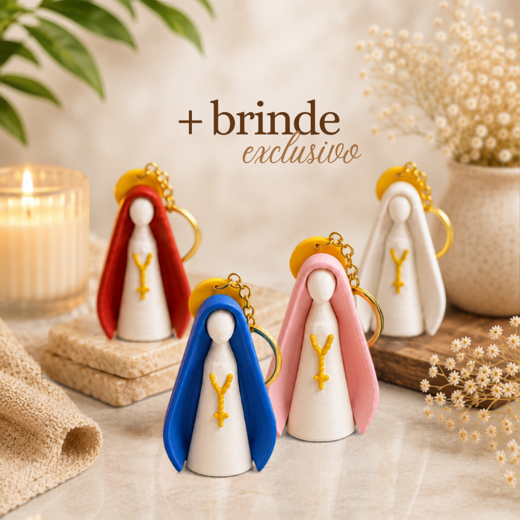 Chaveiro + BRINDE Nossa Senhora Aparecida Religiosa Lembrança Batismo Crisma Primeira Comunhão Chave