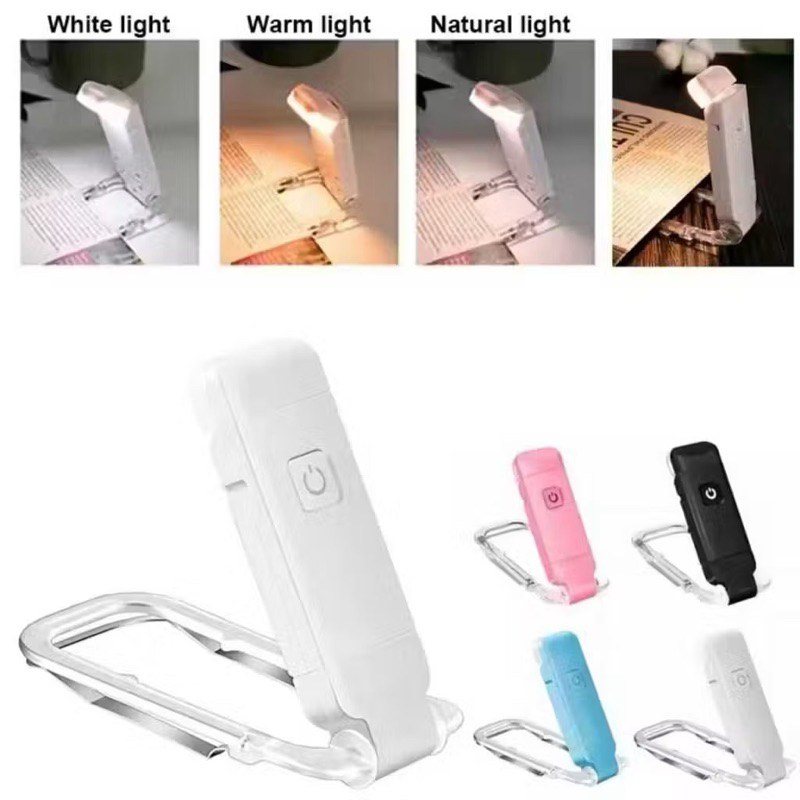 Luz para Leitura de Livros LED Recarregável USB com Clipe