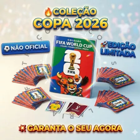 Kit 10/15 Album Copa Do Mundo NÃO OFICIAL Copa Do Mundo 2026