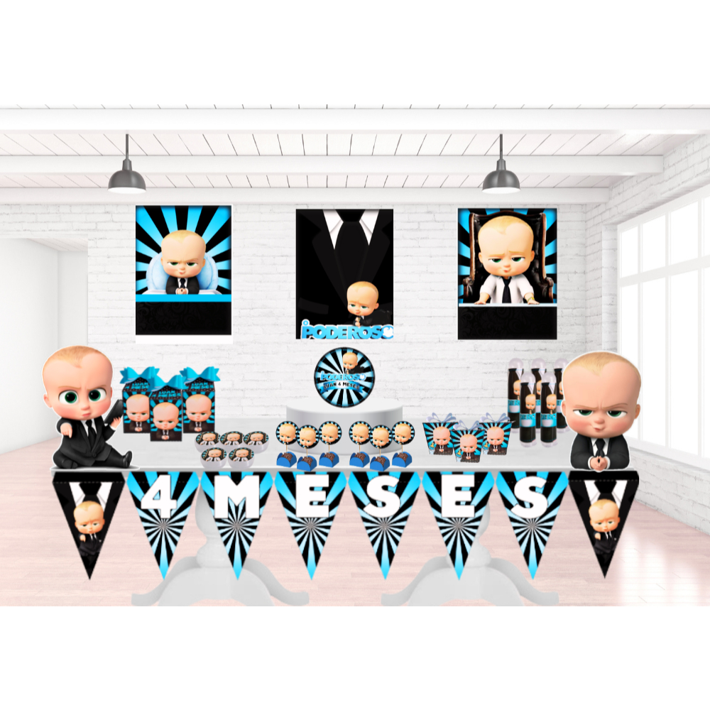 KIT FESTA PODEROSO CHEFINHO PERSONALIZADO SÓ UM BOLINHO|MÊSVERSÁRIO ANIVERSÁRIO|100 ITENS|LEMBRANCINHA