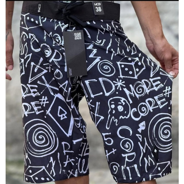 (ESCOLHA A SUA - 38 ao 44) Bermuda Elastano Surf Premium Mcd e Lost, Reliquia, Lançamento, Promoção