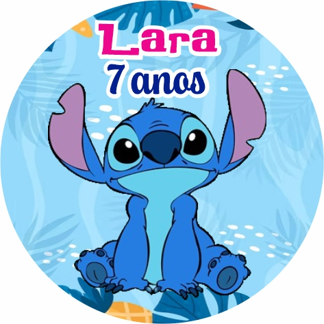 100 Adesivos Personalizados 5x5 cm Tema Stitch Ideal para Lembrancinhas, festas, Aniversário, Chá de Revelação