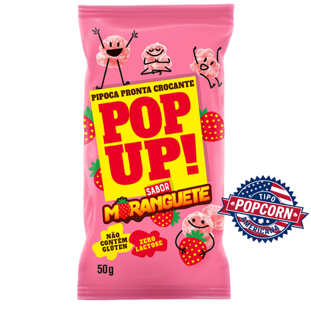 Pipoca Pronta Gourmet Pop Up Sabor Moranguete 50g Bel