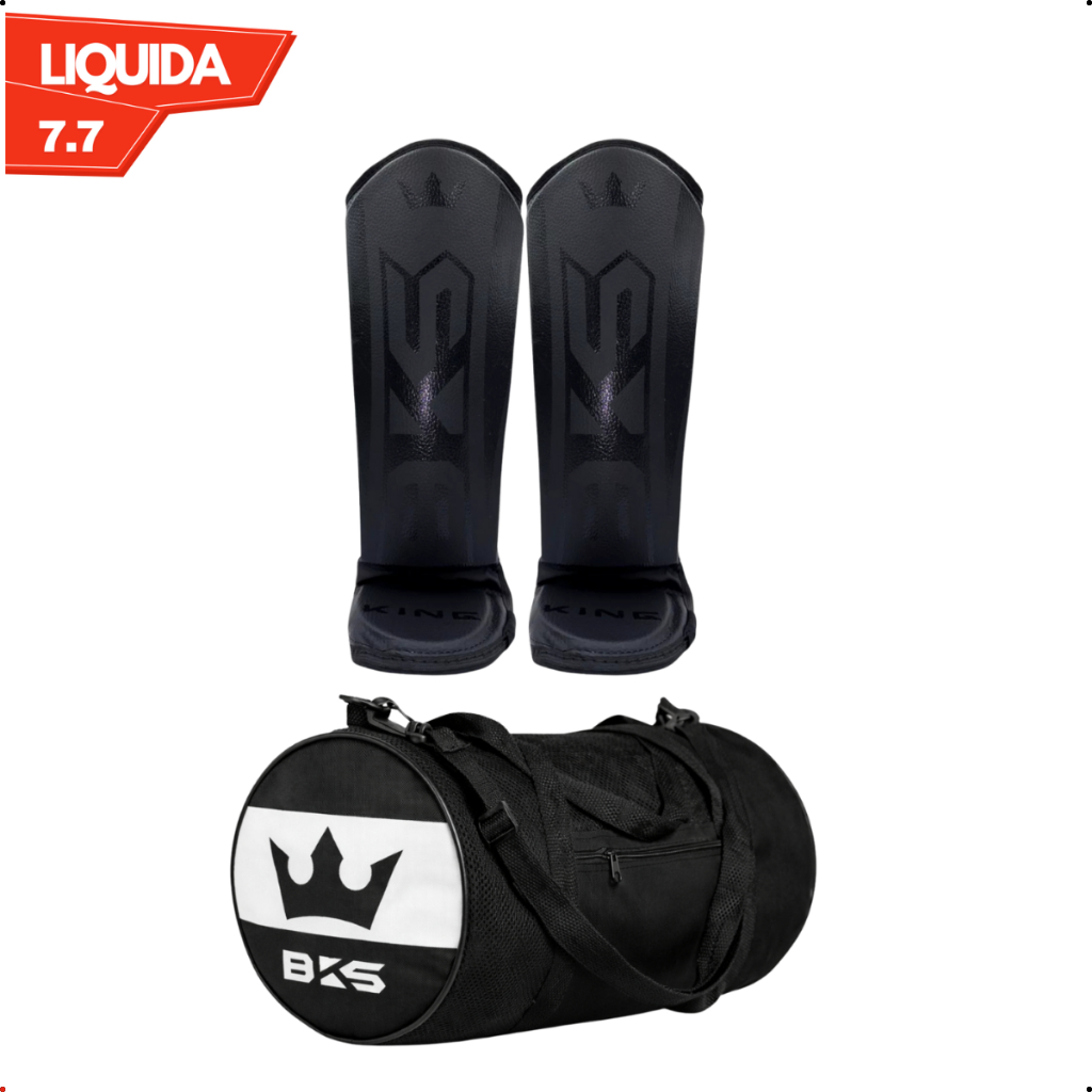 Caneleira Muay Thai Kickboxing Protetor De Canela + Bolsa Academia