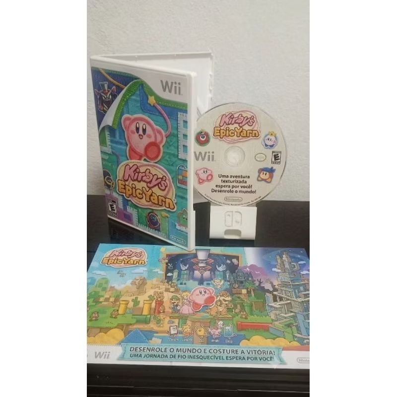 Kirby Epic Yarn - Nintendo Wii - Mídia Física/Ímpressa