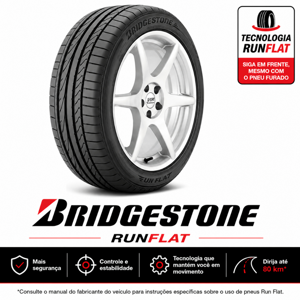Pneu 225/45R17 Bridgestone Run Flat Potenza Re050ai 91Y