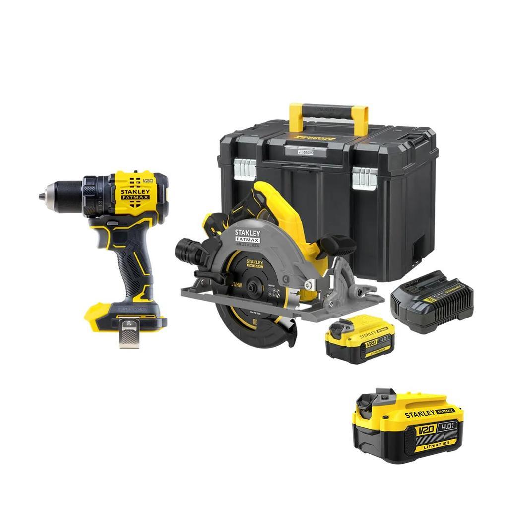 Parafusadeira e Furadeira + Serra Circular STANLEY SBD714BM1T Ganhe Bateria 20V