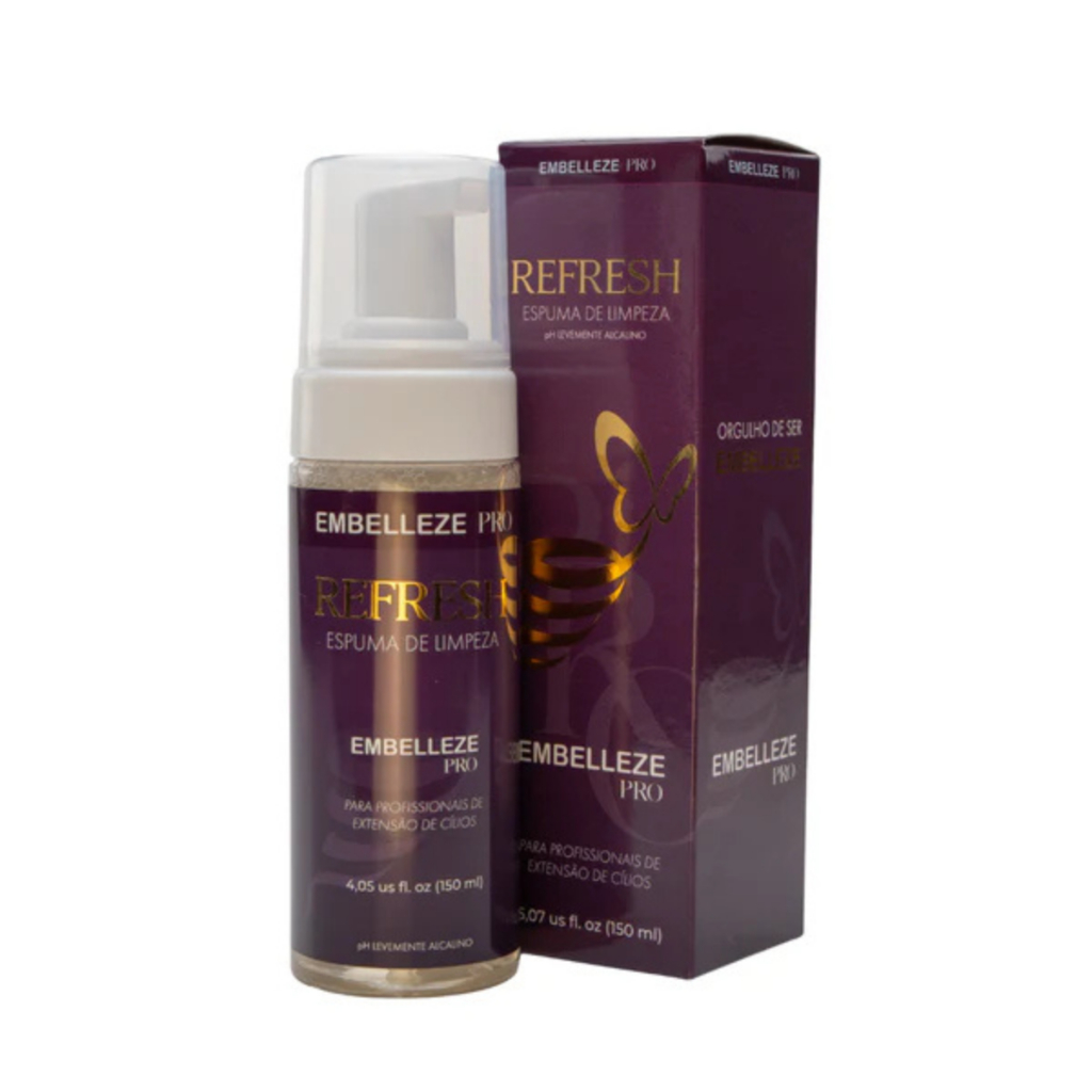 Espuma de Limpeza Refresh Embelleze Pro 150ml Para Extensão de Cílios