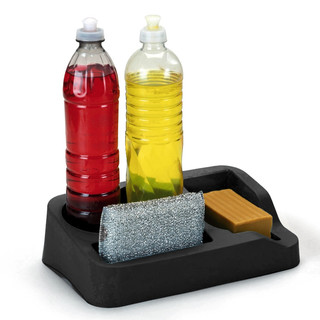 Porta Detergente Com Suporte Para Bucha E Sabão Dispenser Organizador De Pia Cozinha Plás…