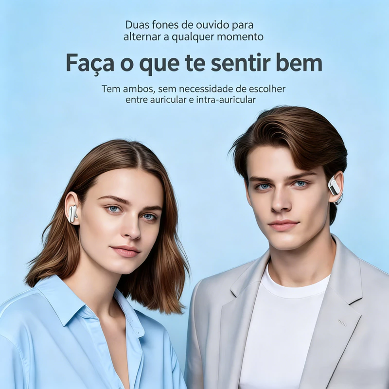 Fone de Ouvido Bluetooth On-Ear Clipe de Orelha com LED — foto 9