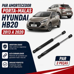 Par Amortecedor Porta-Malas Hyundai HB20 2013 a 2020 Tampa Traseira