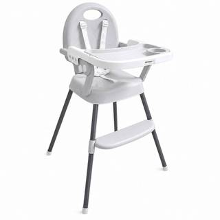 Cadeira De Alimentação Portátil dobravel Compacta 3 Em 1 Cinza Até 25kg Modo Booster Premium Baby