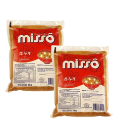 Kit 2un Massa de Soja Missô Aka 1kg
