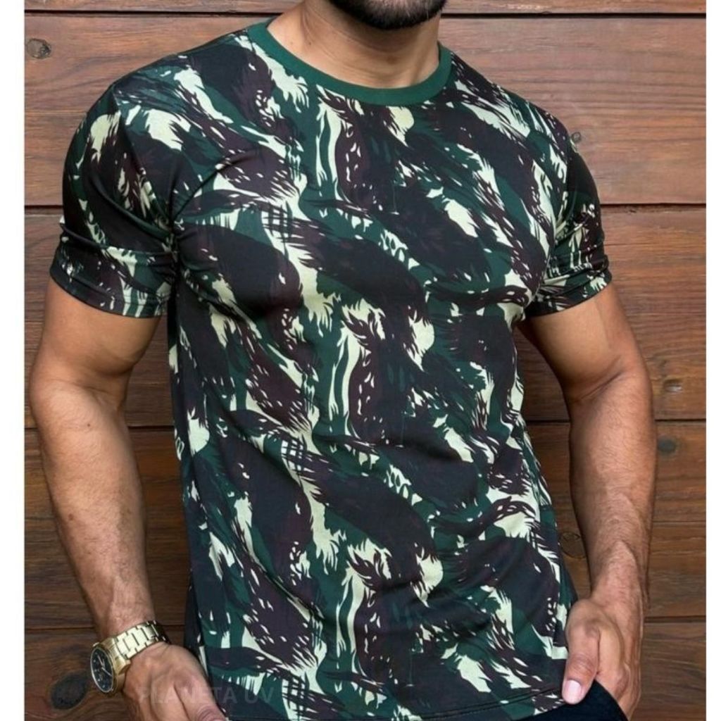 Camisetas UV MILITAR Dry Fit Masculina - Casual - Treino - Academia - Esportes - Exercícios - Corrida - PROTEÇÃO