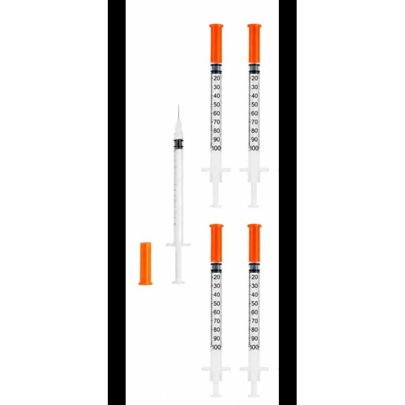 kit 5 Seringa SUPER FINA Insulina 6 x 0,25mm