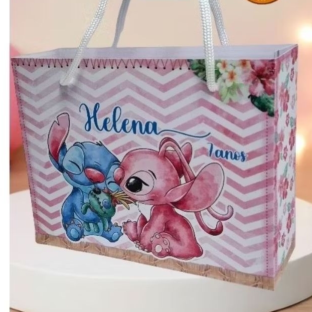 Sacolinha Surpresa Stich e Angel  Stitch Personalizada | Lembrancinha  Infantil |Envio 24 hrs