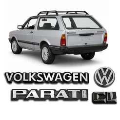 Kit Completo Emblema Parati CL 87 A 90 Volkswagen VW Adesivo Logotipo Carro Antigo