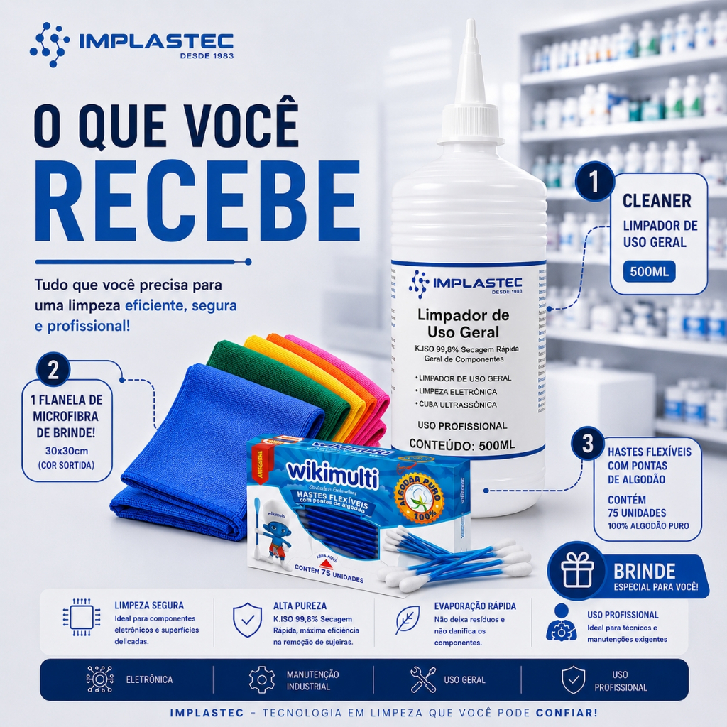 kit Limpador Placas Componentes WK.ISO Ideal para limpeza de placas, computadores e Celulares 500ML
